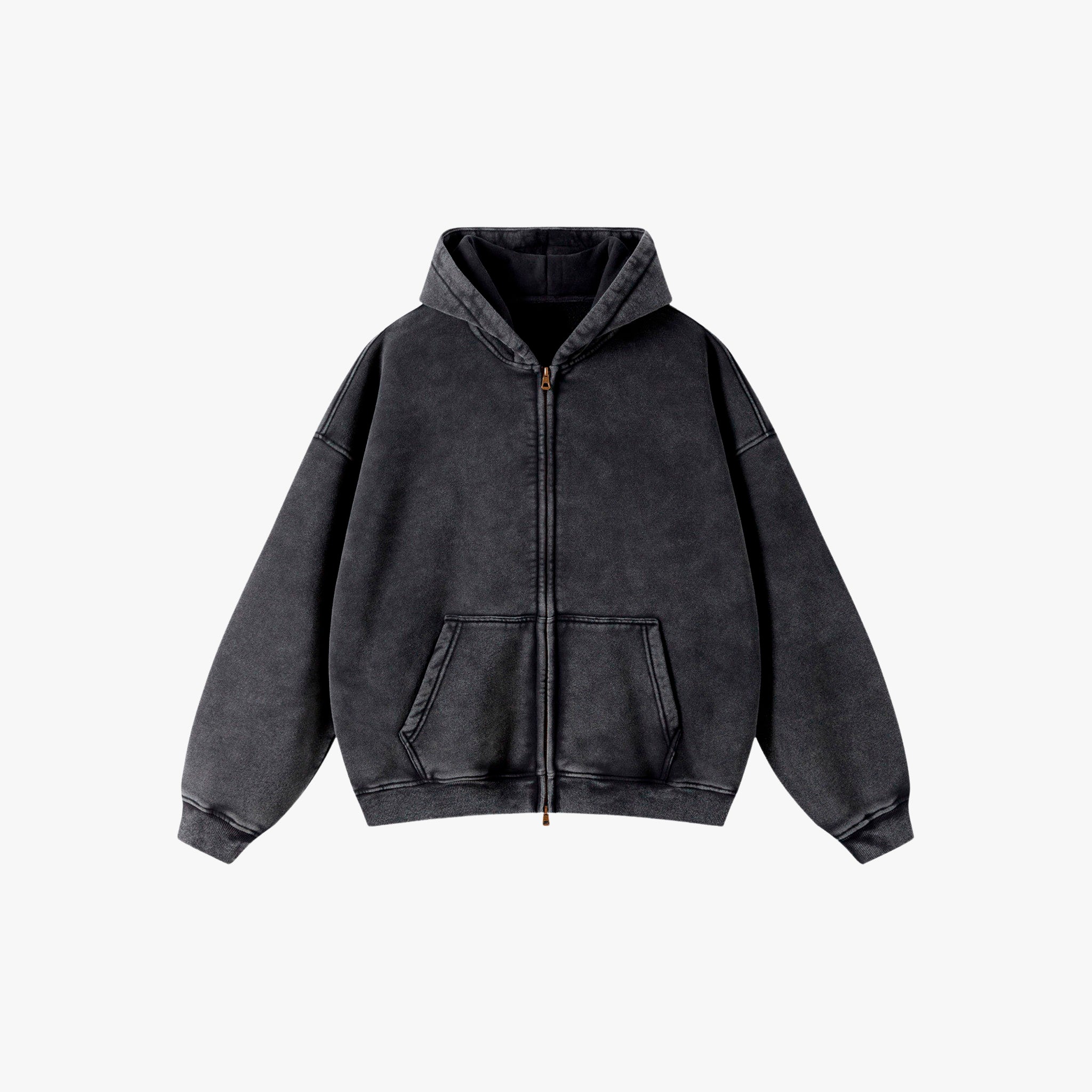 GRIND ZIP HOODIE BLACK