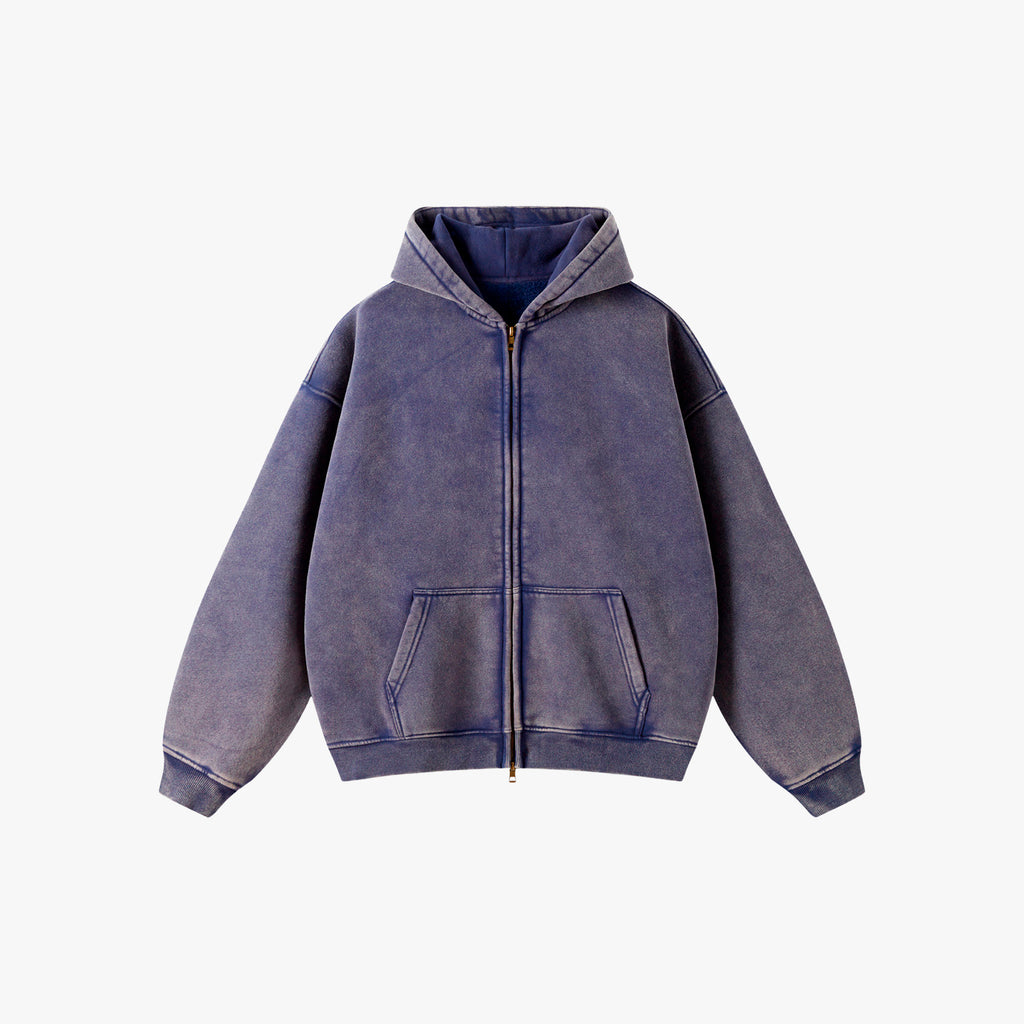 GRIND ZIP HOODIE BLUE