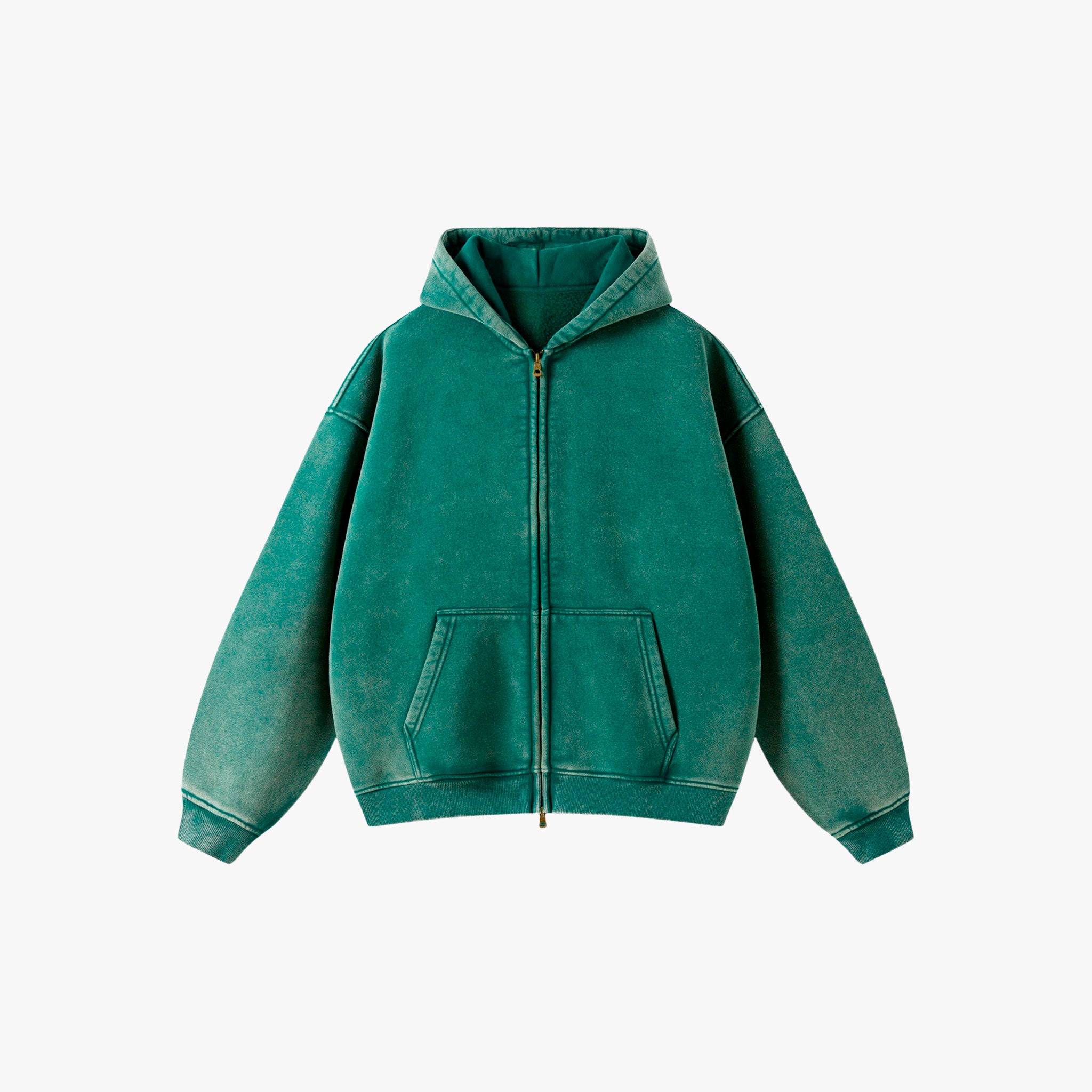 GRIND ZIP HOODIE GREEN