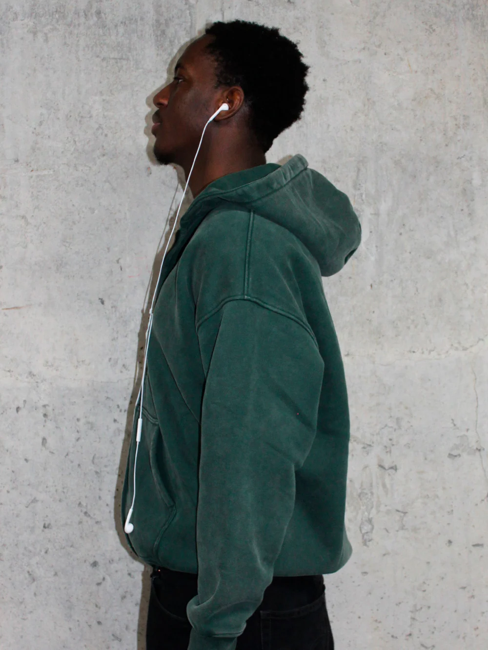 GRIND ZIP HOODIE GREEN