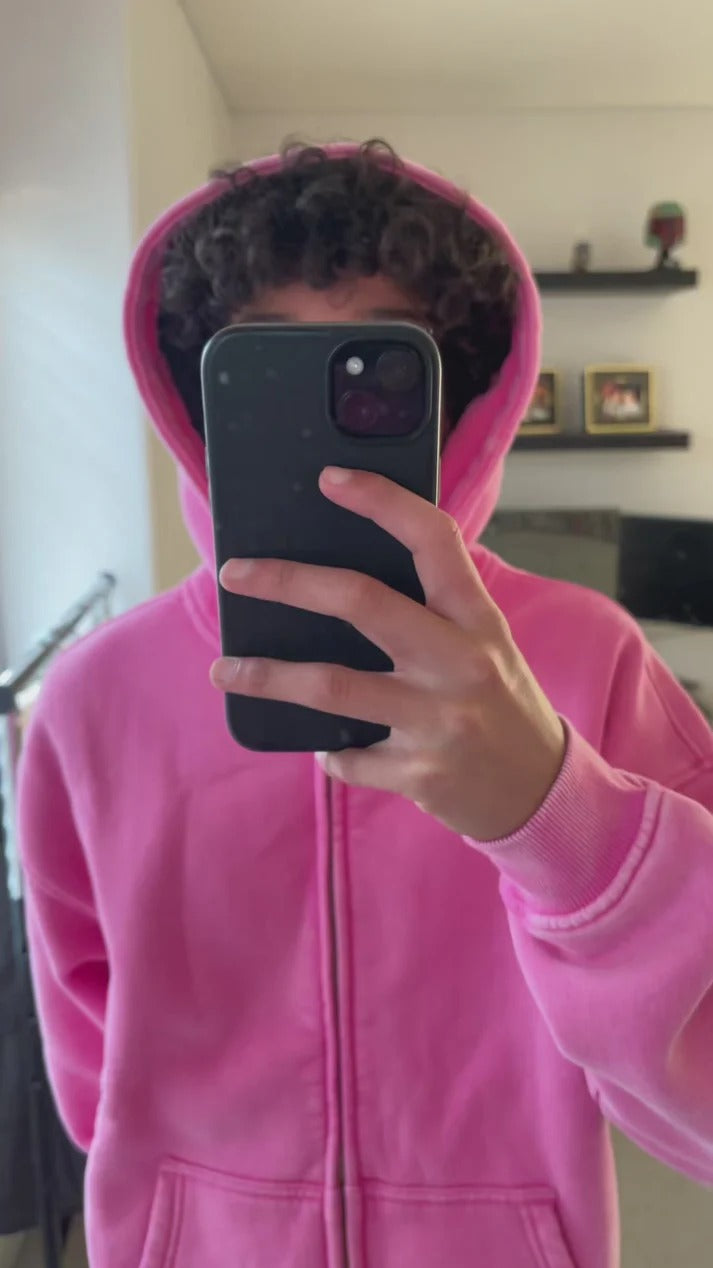 GRIND ZIP HOODIE PINK